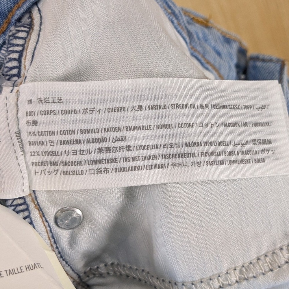 Abercrombie & Fitch The Loose Short Jorts 90s Minimalist High Rise Denim 26 New - Picture 4 of 10